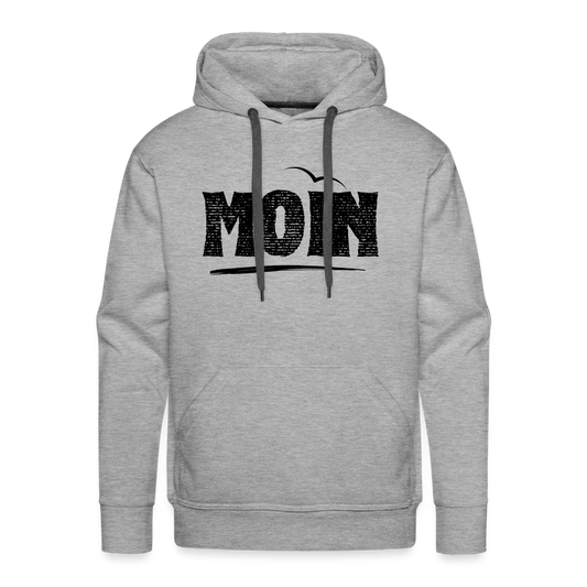 Men’s Premium Hoodie - Moin Möwe Schatten - Grau meliert