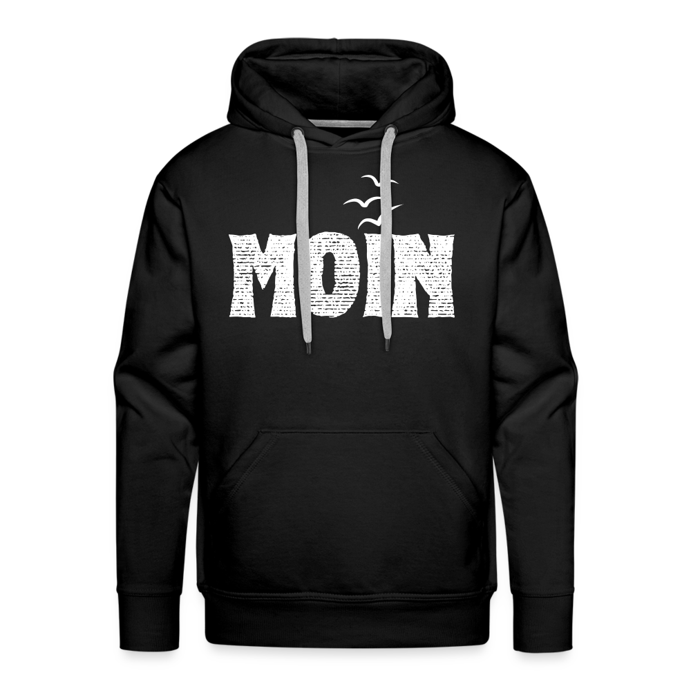 Men’s Premium Hoodie - Moin Möwen Schatten (weiß) - Schwarz