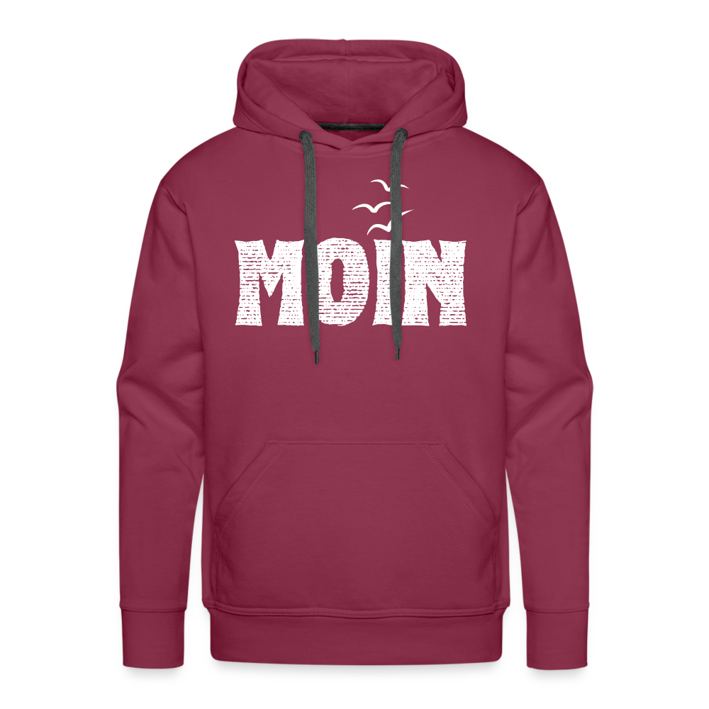 Men’s Premium Hoodie - Moin Möwen Schatten (weiß) - Bordeaux