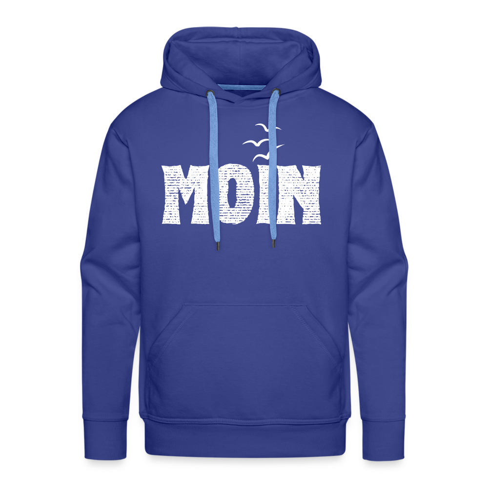 Men’s Premium Hoodie - Moin Möwen Schatten (weiß) - Königsblau