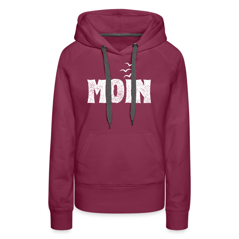 Frauen Premium Hoodie - Moin Möwen Schatten (weiß) - Bordeaux