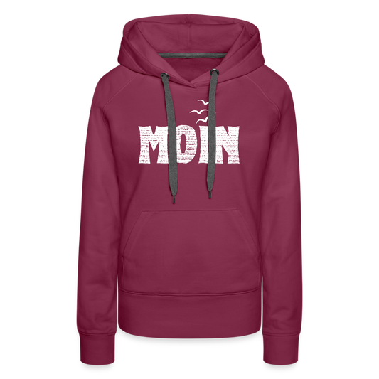 Frauen Premium Hoodie - Moin Möwen Schatten (weiß) - Bordeaux