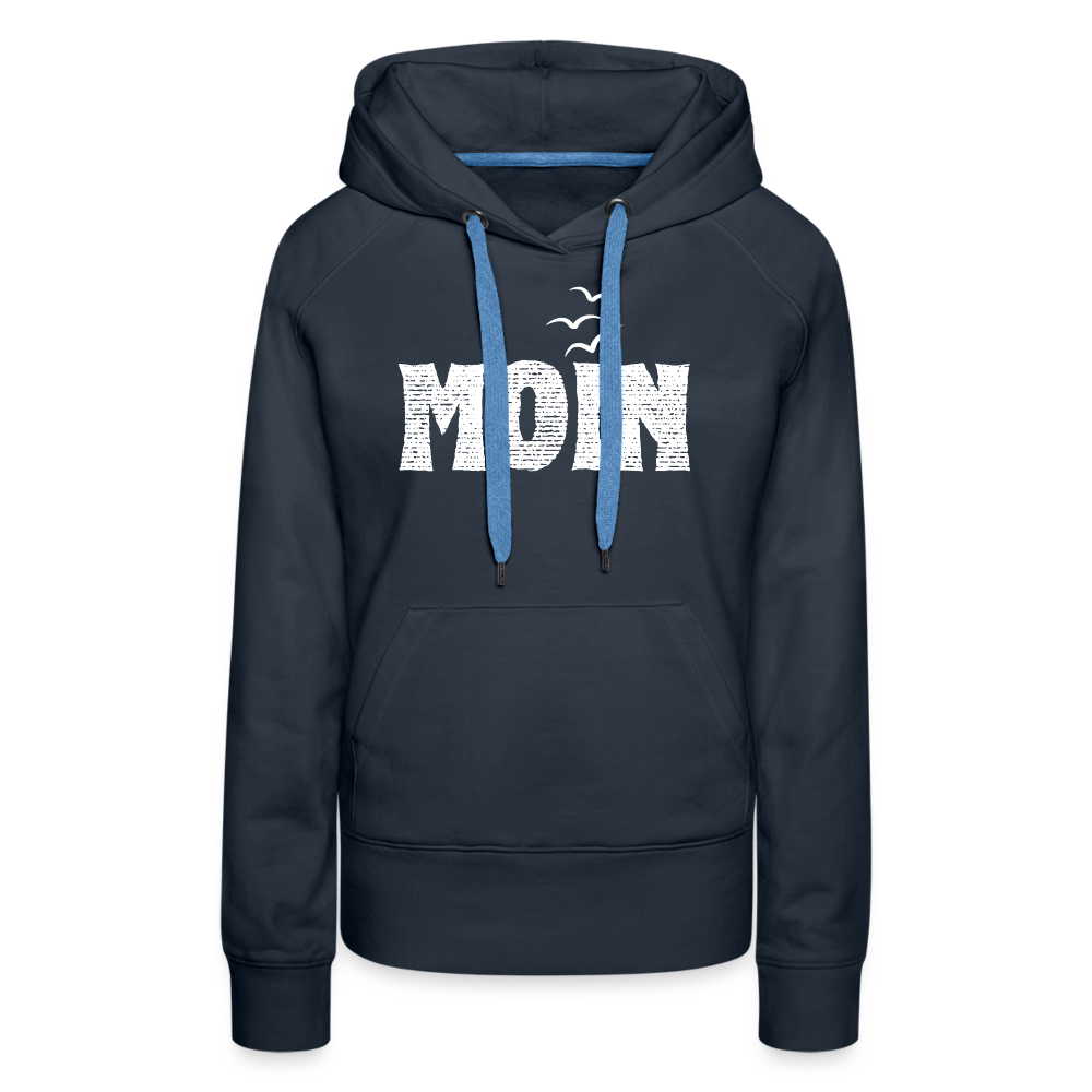 Frauen Premium Hoodie - Moin Möwen Schatten (weiß) - Navy