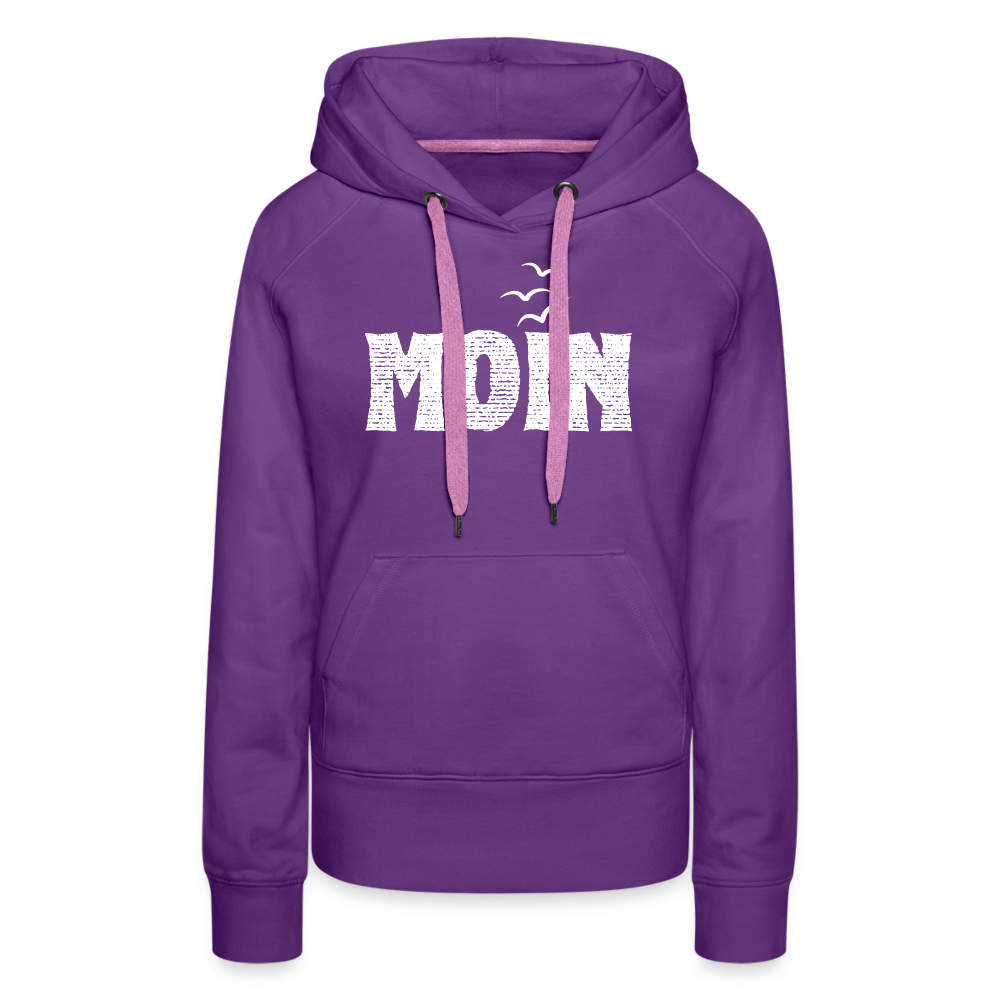 Frauen Premium Hoodie - Moin Möwen Schatten (weiß) - Purple