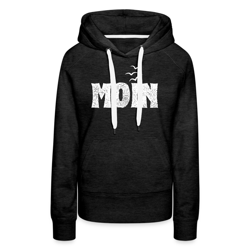 Frauen Premium Hoodie - Moin Möwen Schatten (weiß) - Anthrazit