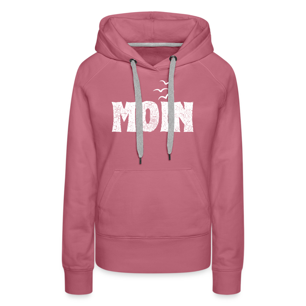 Frauen Premium Hoodie - Moin Möwen Schatten (weiß) - Malve