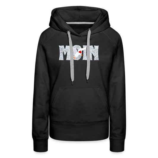 Frauen Premium Hoodie - Moin Paddel - Schwarz