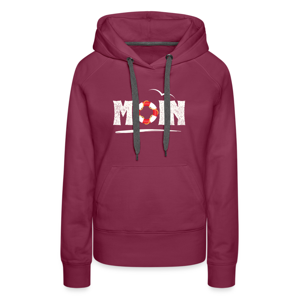 Frauen Premium Hoodie - Moin Rettungsring - Bordeaux