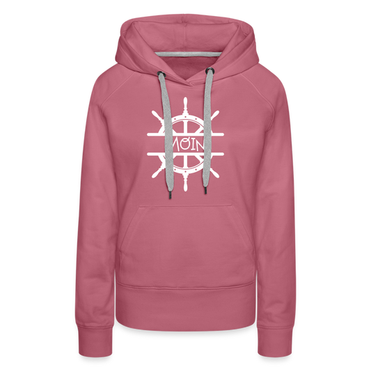 Frauen Premium Hoodie - Steuerrad Moin (weiß) - Malve