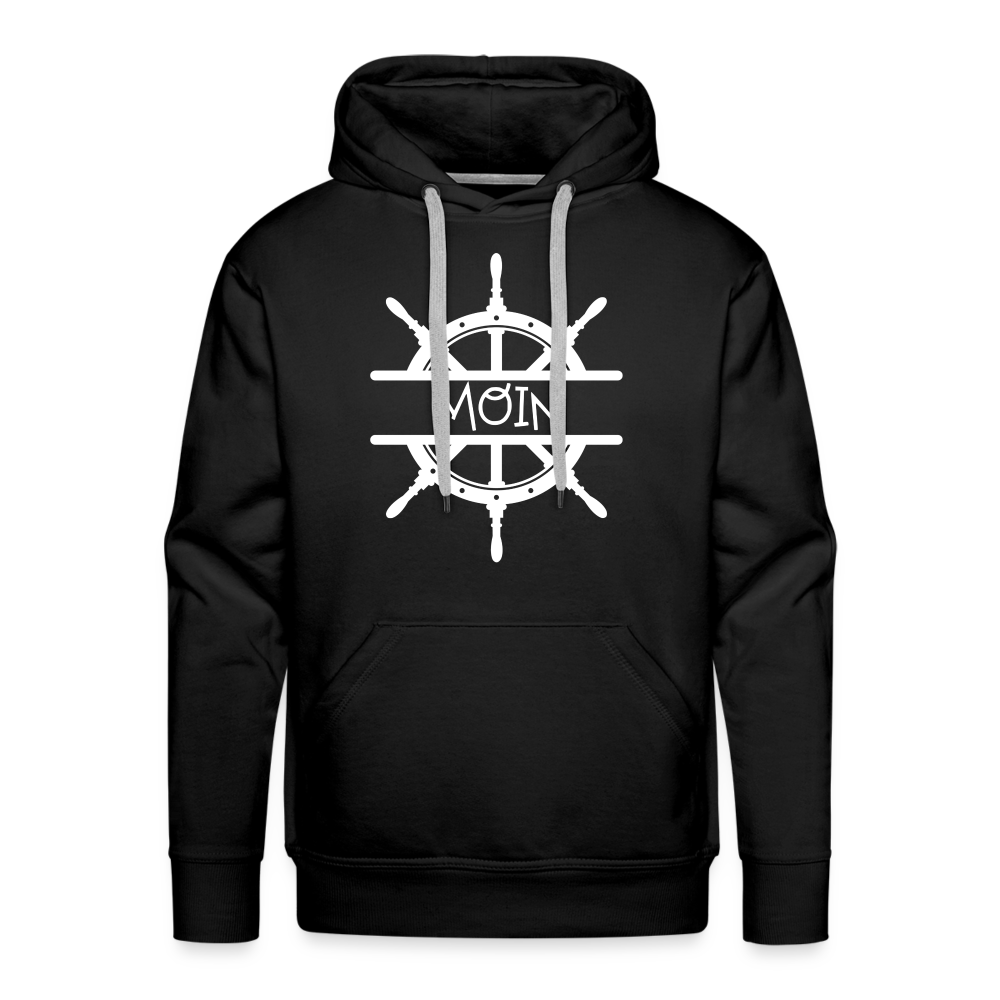 Men’s Premium Hoodie - Steuerrad Moin (weiß) - Schwarz