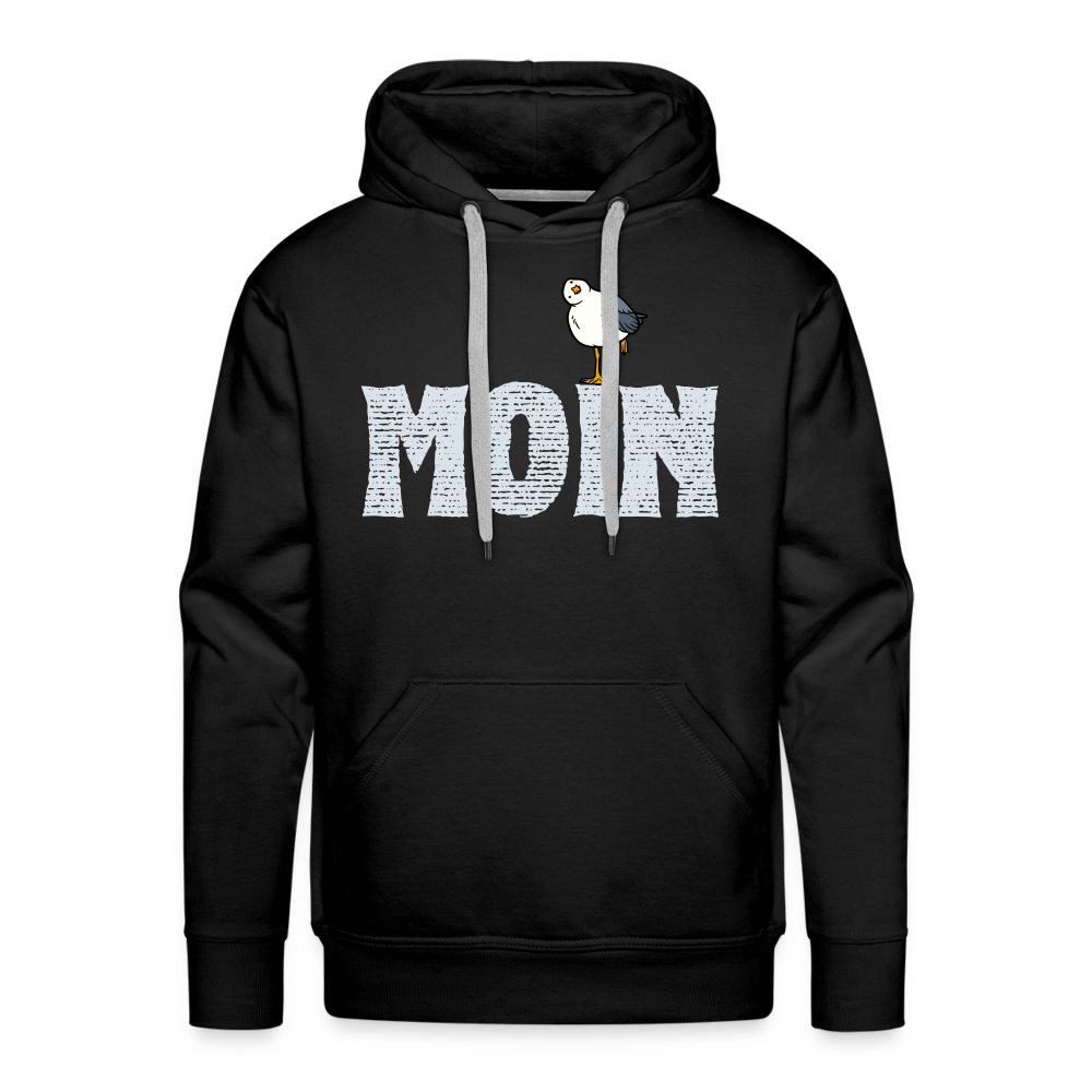 Men’s Premium Hoodie - Moin lustige Möwe - Schwarz