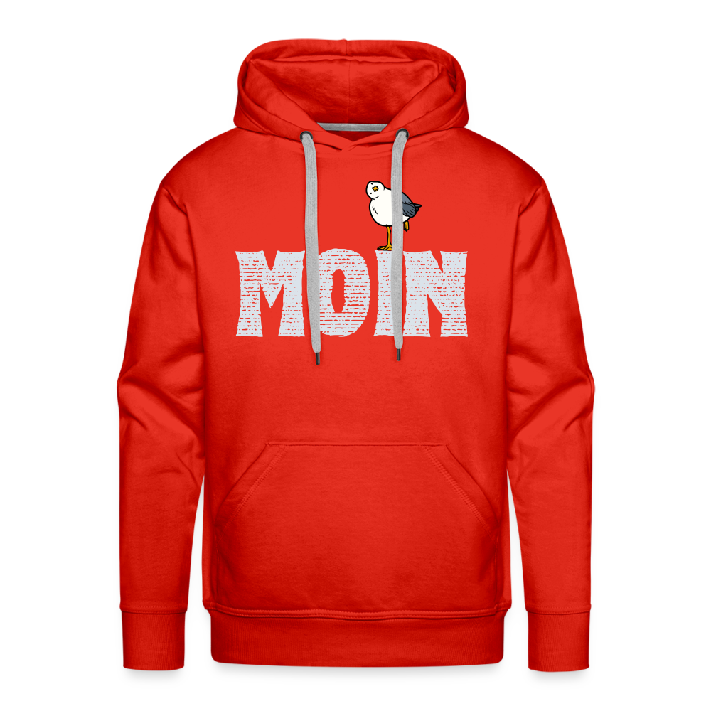 Men’s Premium Hoodie - Moin lustige Möwe - Rot