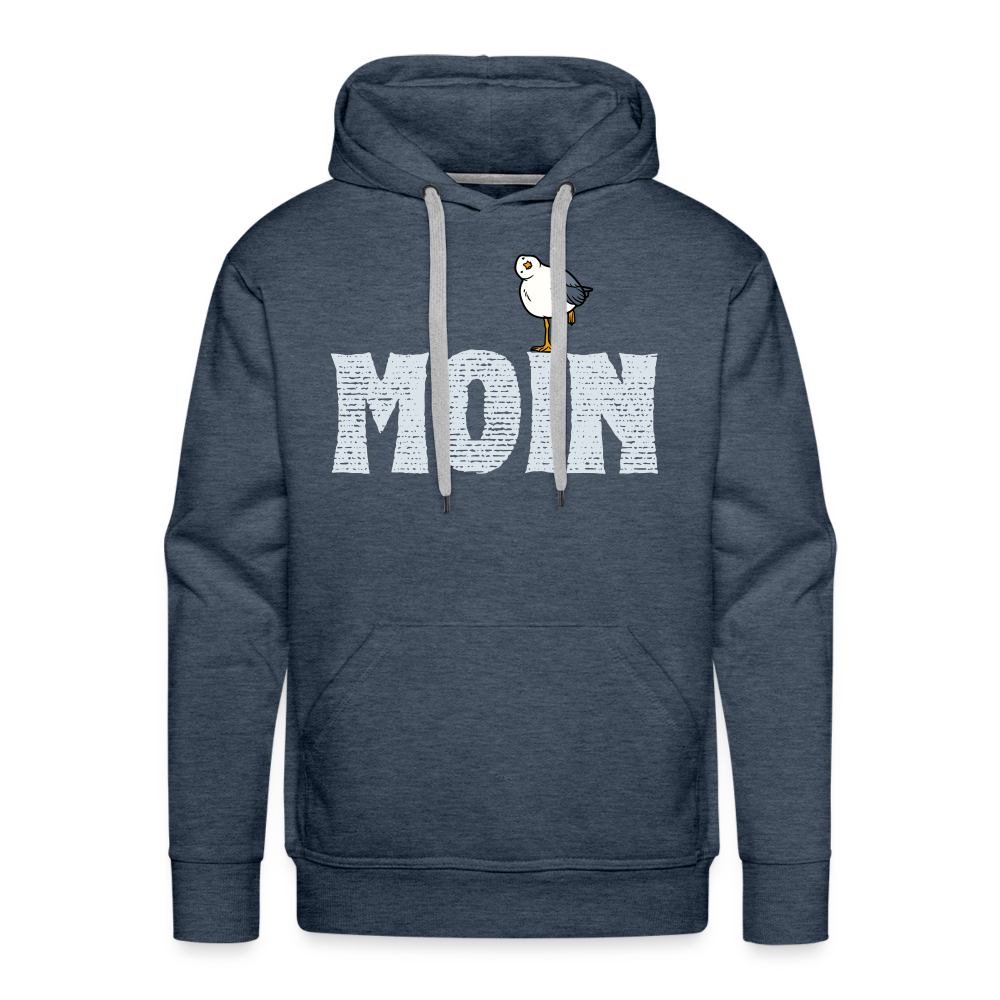 Men’s Premium Hoodie - Moin lustige Möwe - Jeansblau