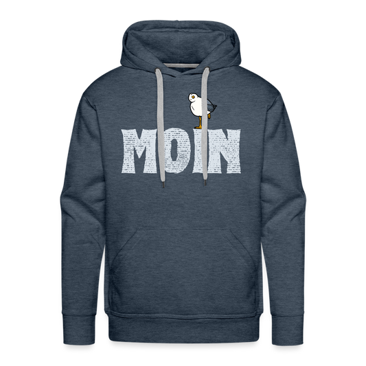 Men’s Premium Hoodie - Moin lustige Möwe - Jeansblau