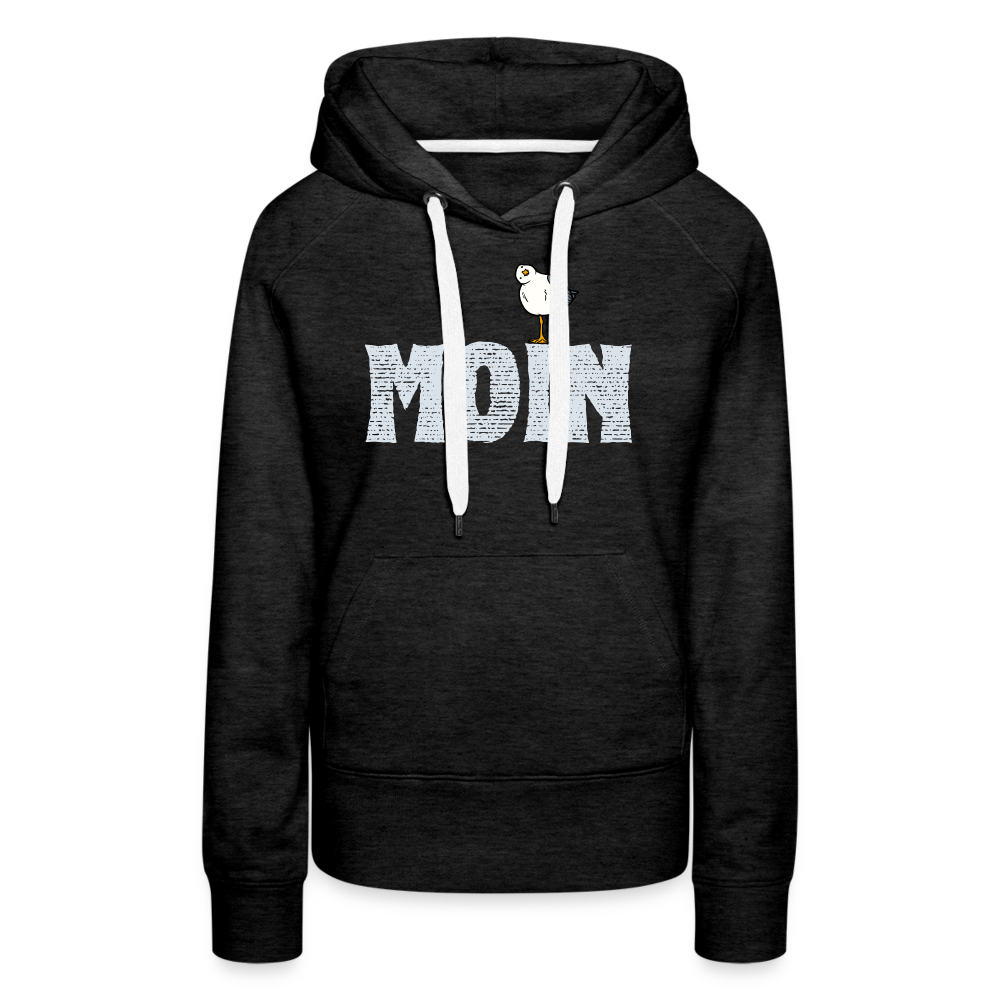 Frauen Premium Hoodie - Moin lustige Möwe - Anthrazit