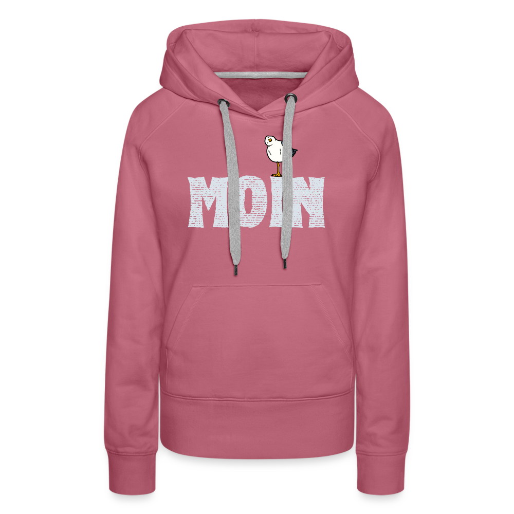 Frauen Premium Hoodie - Moin lustige Möwe - Malve