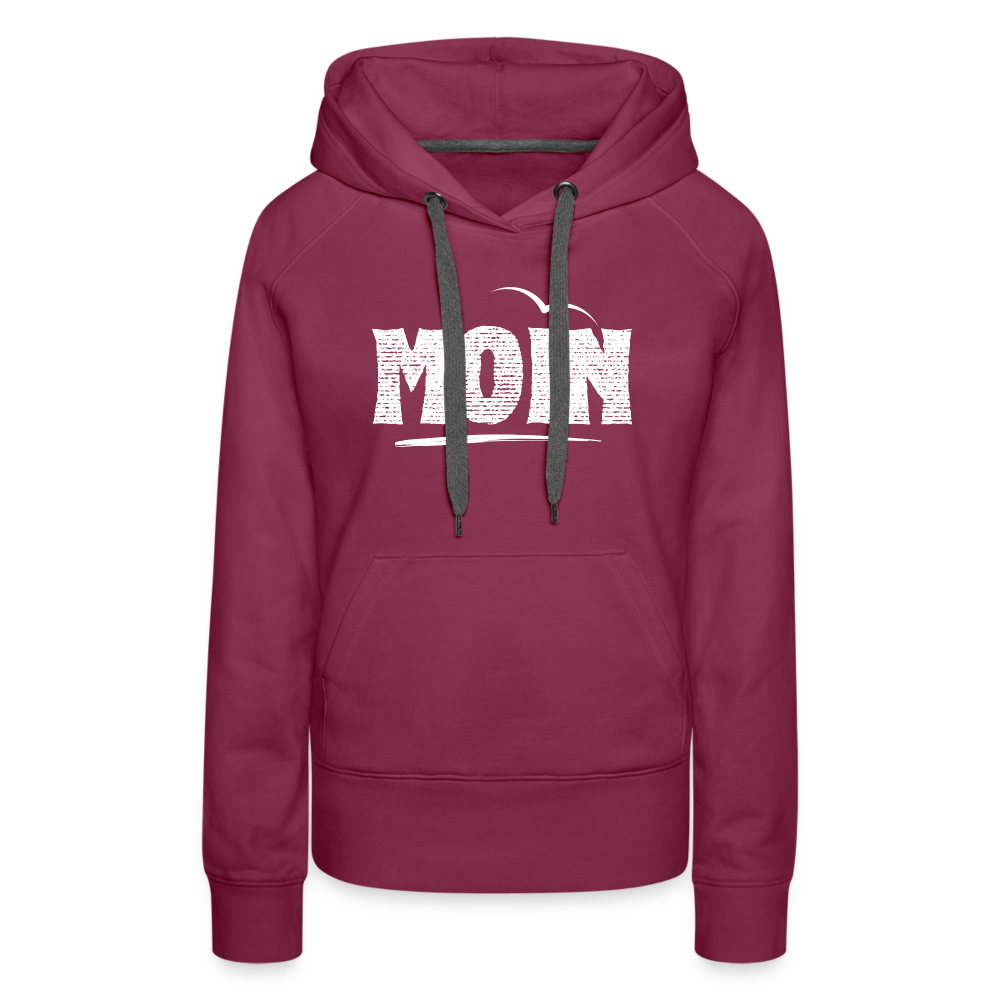 Frauen Premium Hoodie - Moin Möwe Schatten (weiß) - Bordeaux