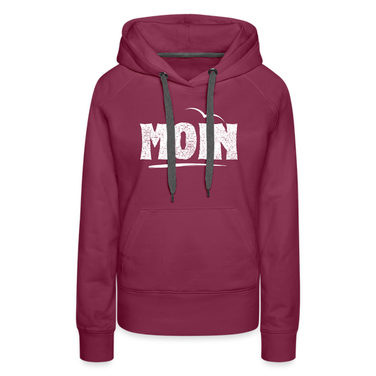 Frauen Premium Hoodie - Moin Möwe Schatten (weiß) - Bordeaux