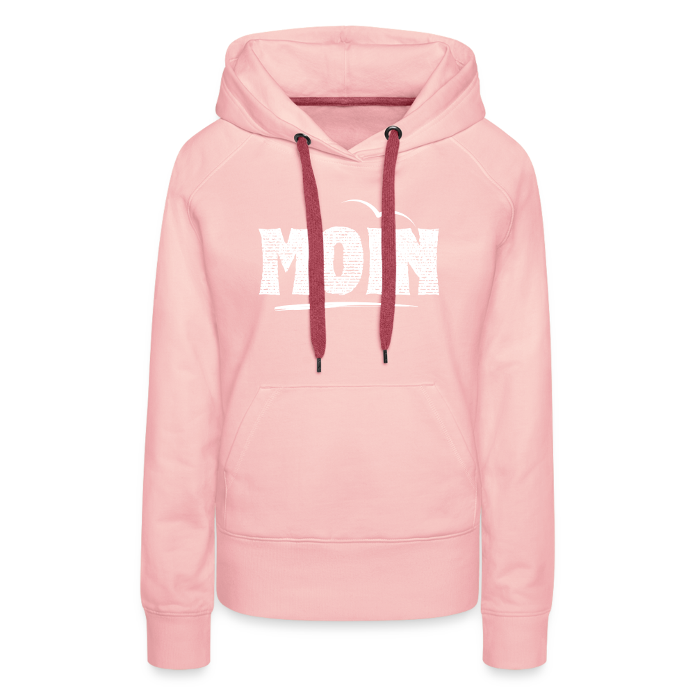 Frauen Premium Hoodie - Moin Möwe Schatten (weiß) - Kristallrosa