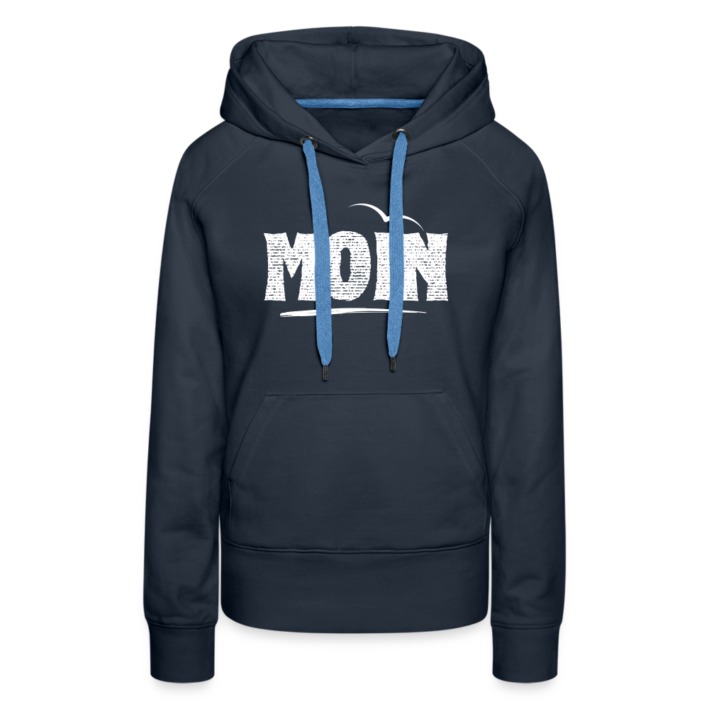 Frauen Premium Hoodie - Moin Möwe Schatten (weiß) - Navy