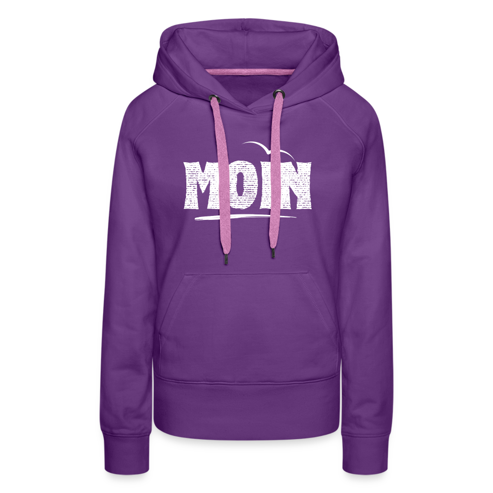 Frauen Premium Hoodie - Moin Möwe Schatten (weiß) - Purple