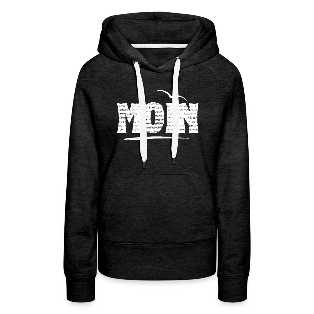 Frauen Premium Hoodie - Moin Möwe Schatten (weiß) - Anthrazit