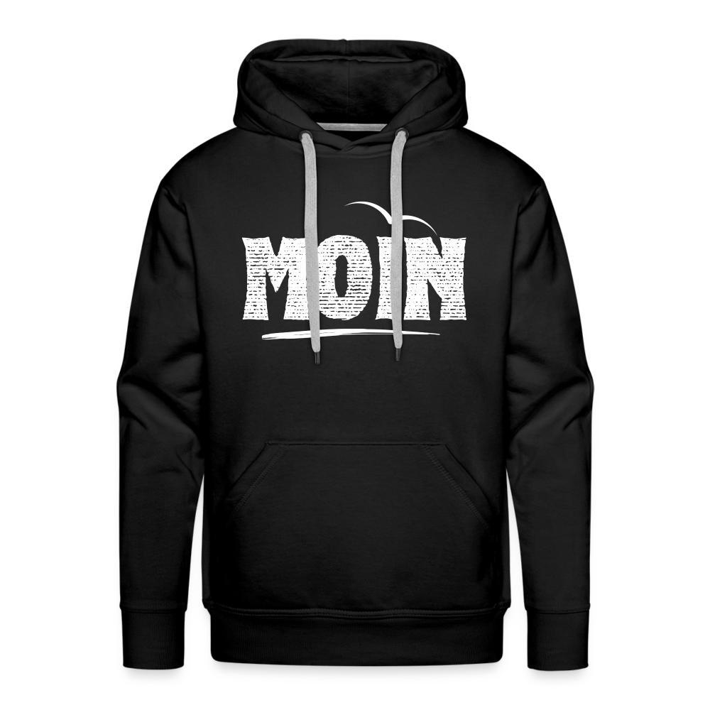 Men’s Premium Hoodie - Moin Möwe (weiß) - Schwarz