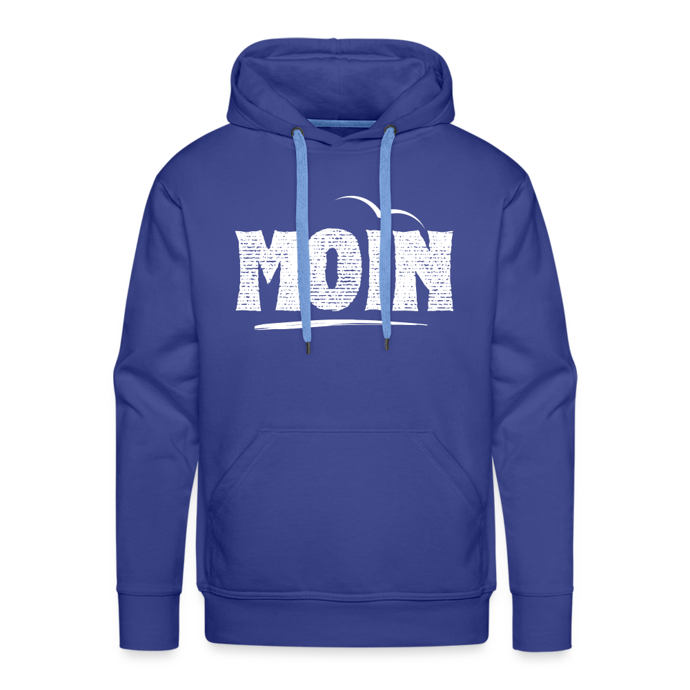 Men’s Premium Hoodie - Moin Möwe (weiß) - Königsblau