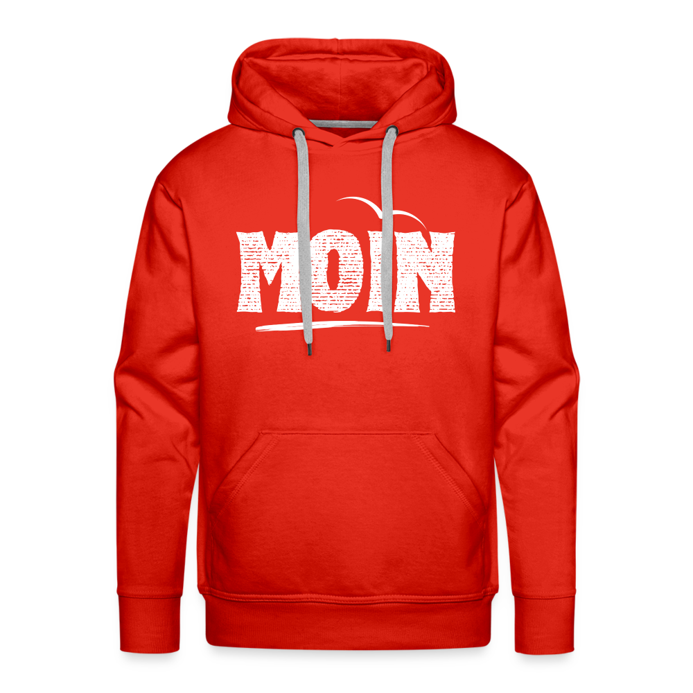 Men’s Premium Hoodie - Moin Möwe (weiß) - Rot