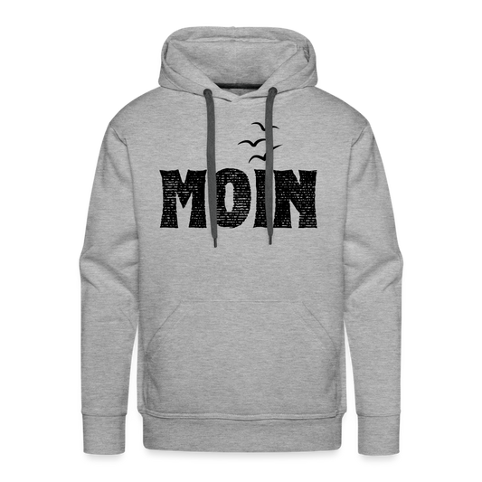 Men’s Premium Hoodie - Moin Schatten Möwen - Grau meliert