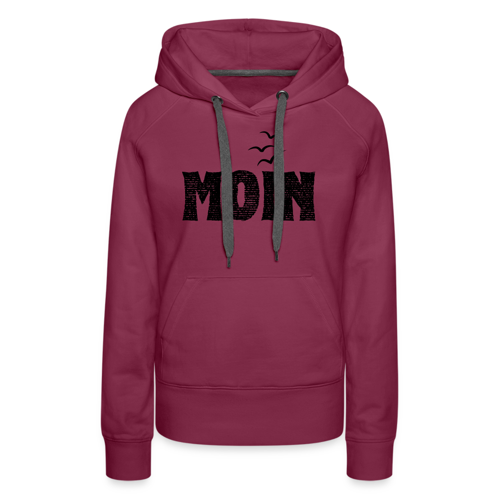 Frauen Premium Hoodie - Moin Schatten Möwen - Bordeaux