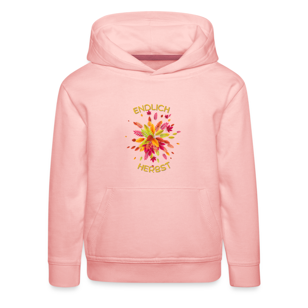 Kinder Premium Hoodie - Endlich Herbst - Kristallrosa