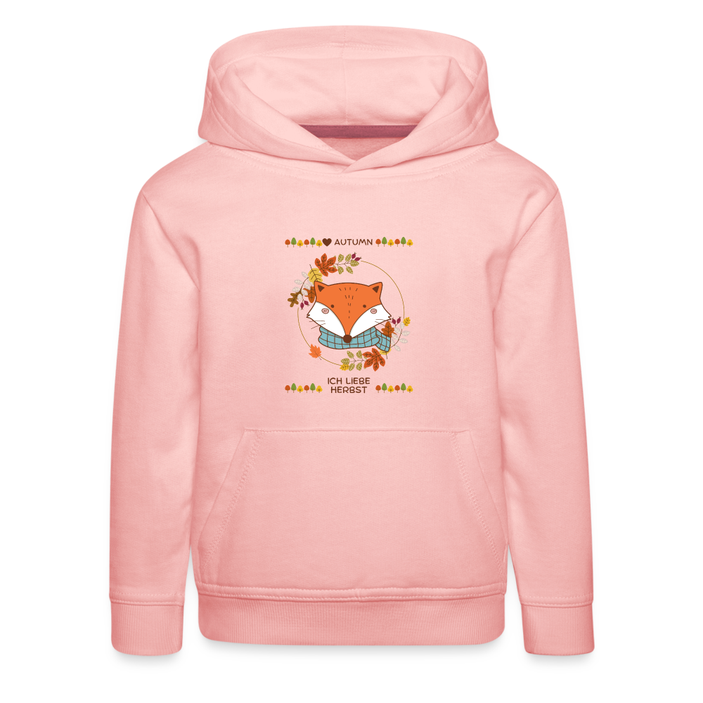 Kinder Premium Hoodie - Ich liebe Herbst - Kristallrosa