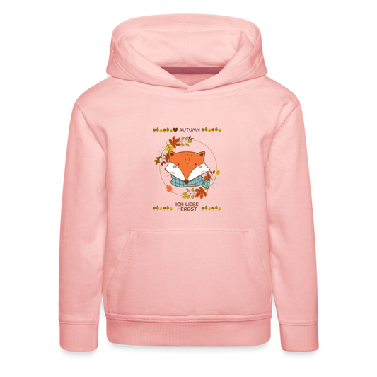 Kinder Premium Hoodie - Ich liebe Herbst - Kristallrosa