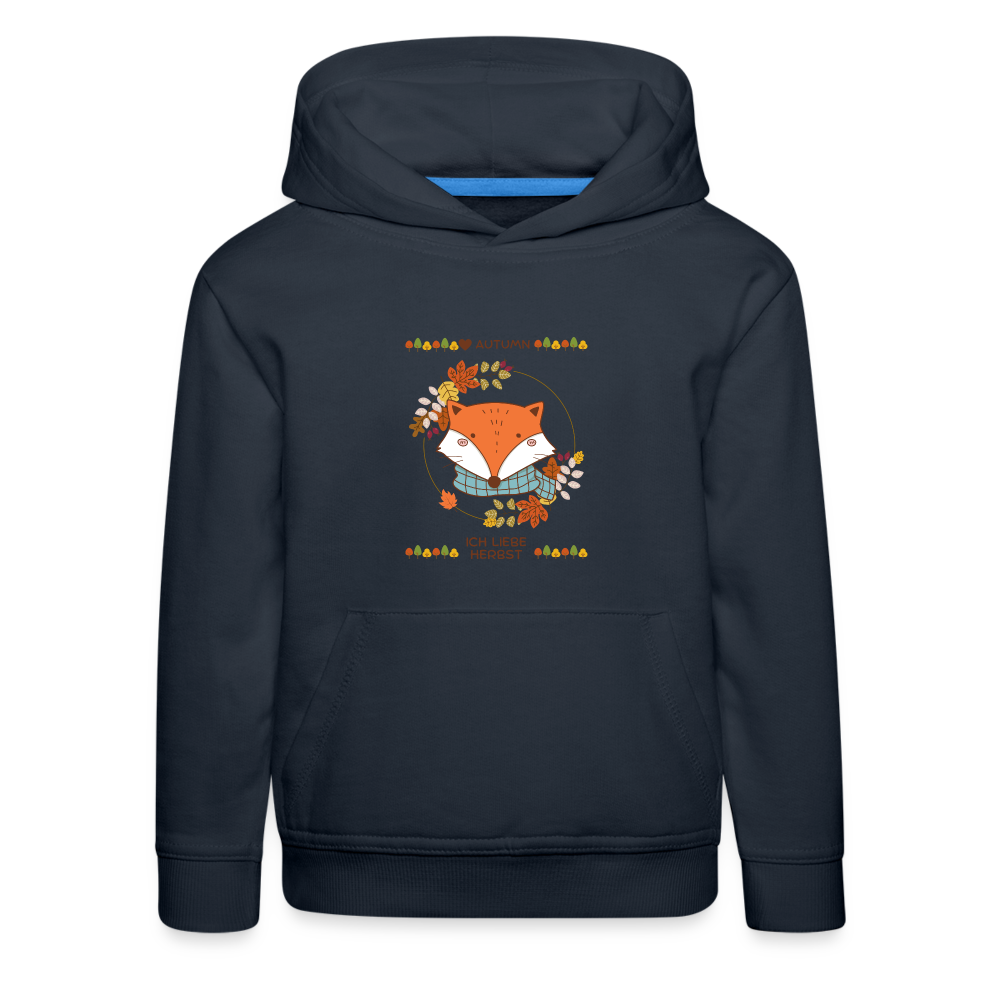 Kinder Premium Hoodie - Ich liebe Herbst - Navy