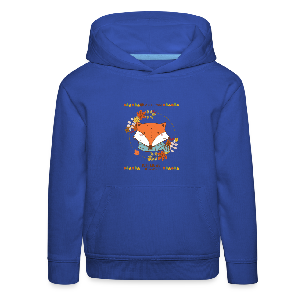 Kinder Premium Hoodie - Ich liebe Herbst - Royalblau