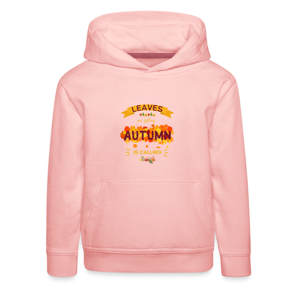 Kinder Premium Hoodie - Leaves are falling - Kristallrosa