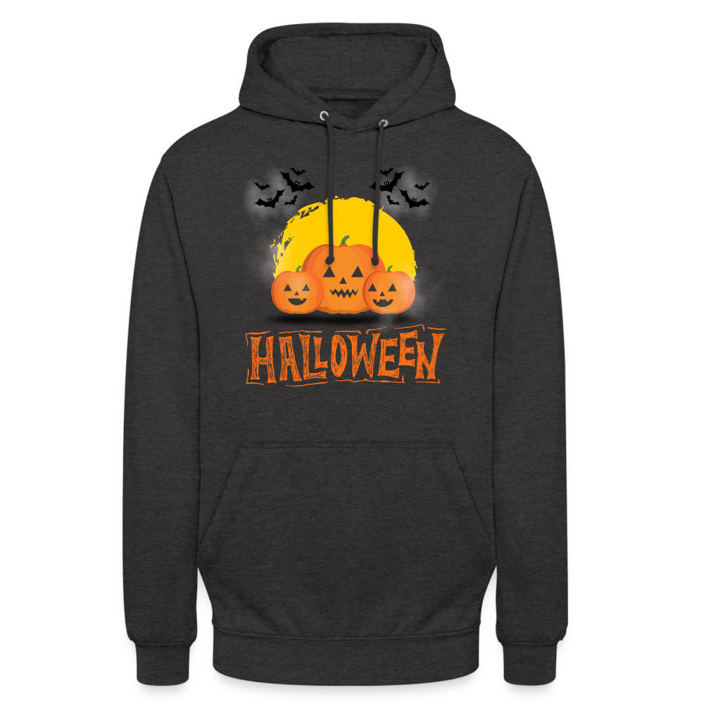 Unisex Hoodie - Halloween Kürbis - Anthrazit