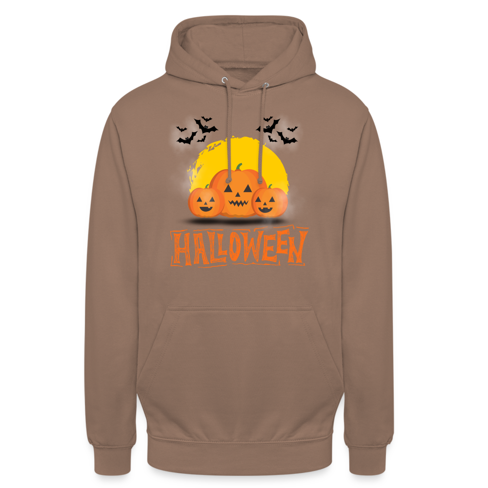 Unisex Hoodie - Halloween Kürbis - Mokka