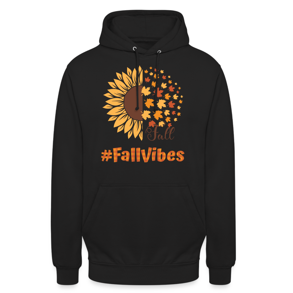 Unisex Hoodie - Fall Vibes Sunflower - Schwarz