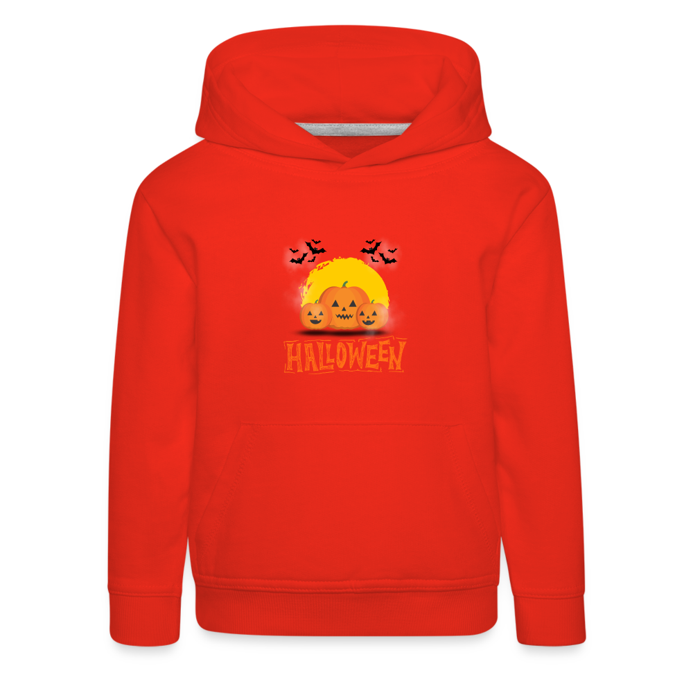 Kinder Premium Hoodie - Halloween Kürbisse - Rot