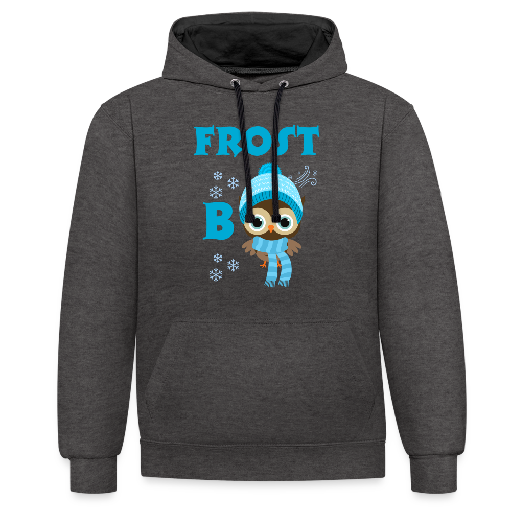 Kontrast-Hoodie - Frost Beule - Anthrazit/Schwarz