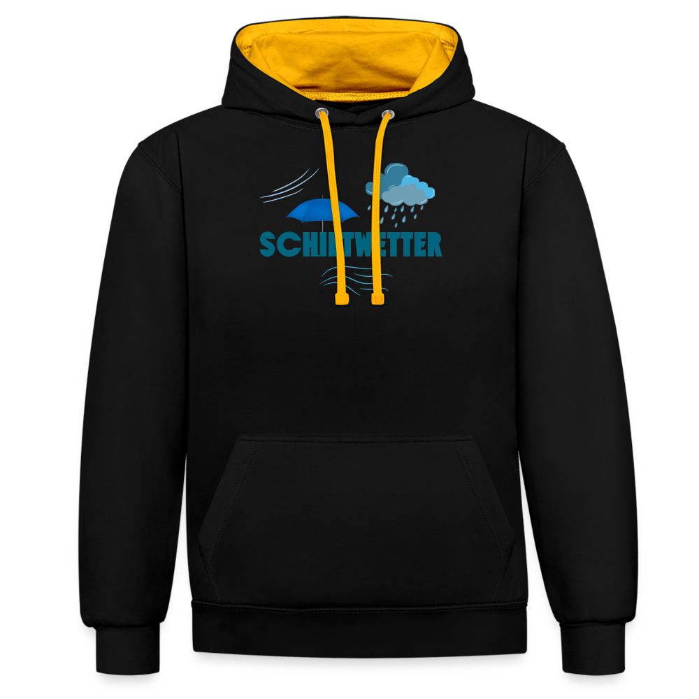 Kontrast-Hoodie - Schietwetter - Schwarz/Gold