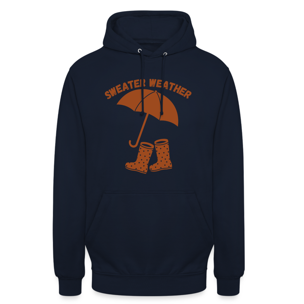 Unisex Hoodie - Sweater Weather Regenschirm - Navy