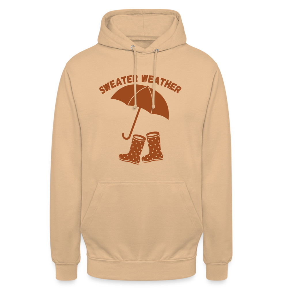 Unisex Hoodie - Sweater Weather Regenschirm - Beige