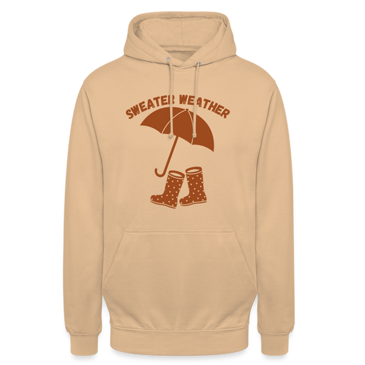 Unisex Hoodie - Sweater Weather Regenschirm - Beige