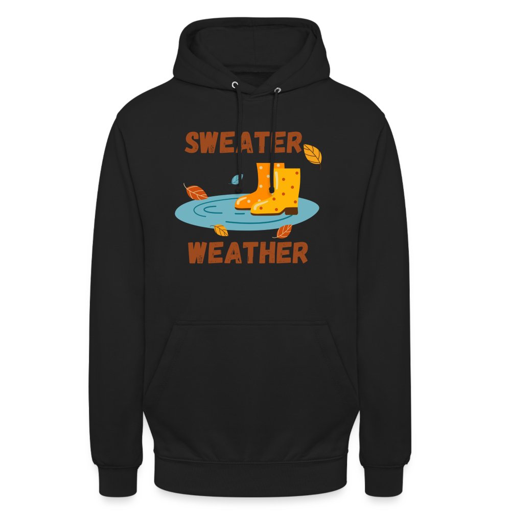 Unisex Hoodie  - Sweater Weather Gummistiefel - Schwarz