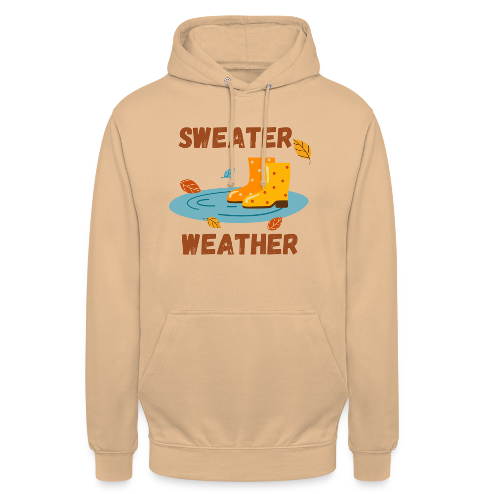 Unisex Hoodie  - Sweater Weather Gummistiefel - Beige