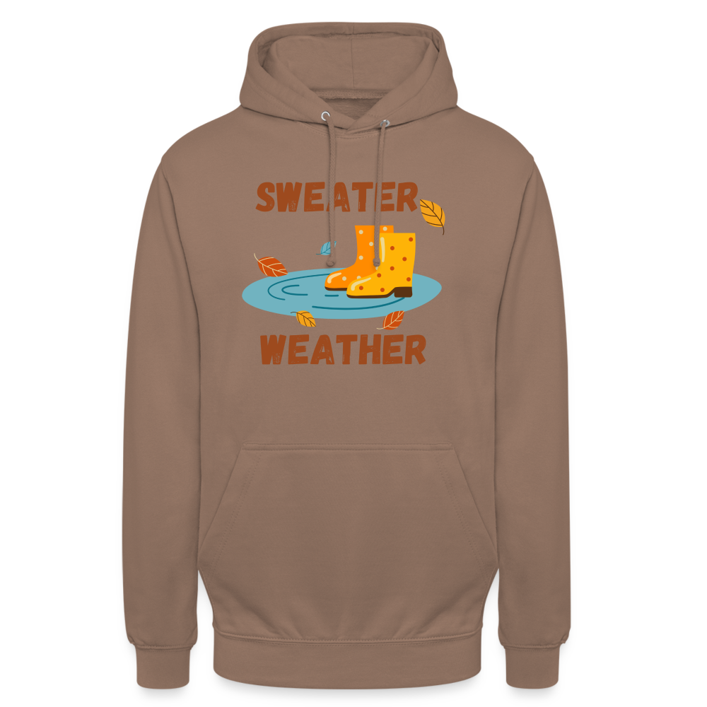 Unisex Hoodie  - Sweater Weather Gummistiefel - Mokka