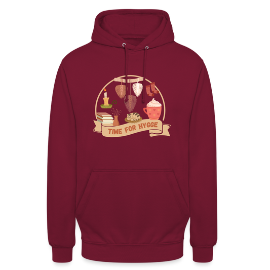 Unisex Hoodie - Time for Hygge MIX - Bordeaux